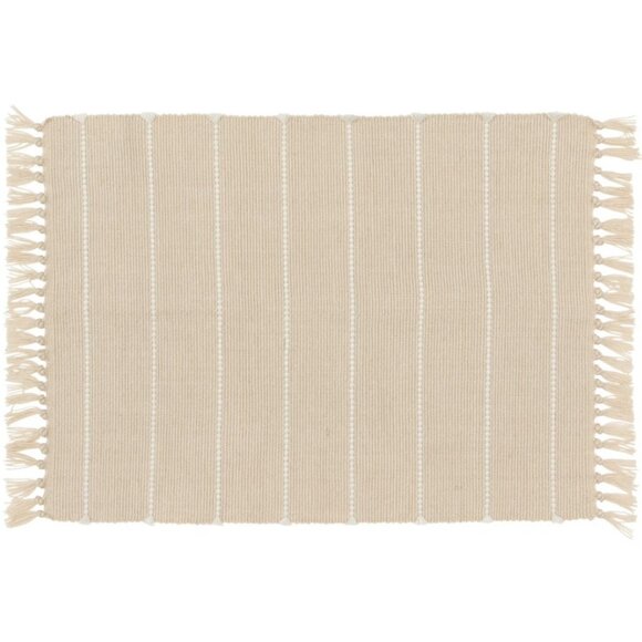 NEW Indoor Outdoor Rug Beige Cream Stripe 24" x 36" by Becky G. & Alejandra Indo - Picture 7 of 14